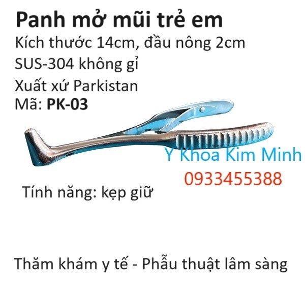 Panh mở mũi trẻ em 14cm Parkistan