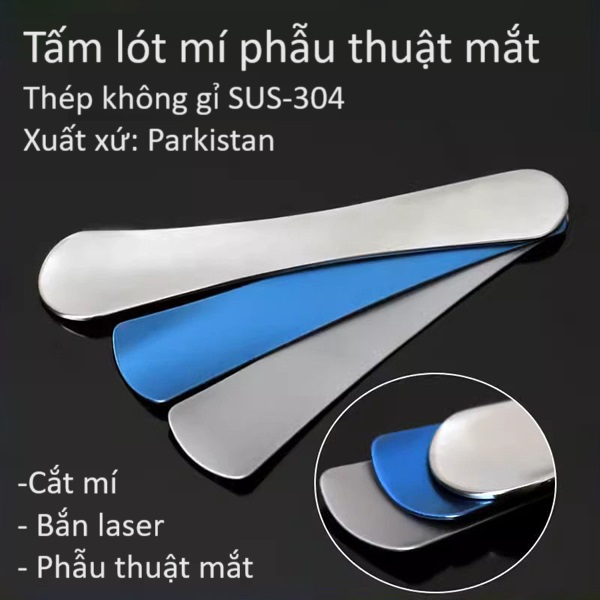 Tấm lót mí phẫu thuật mắt bằng inox SUS-304