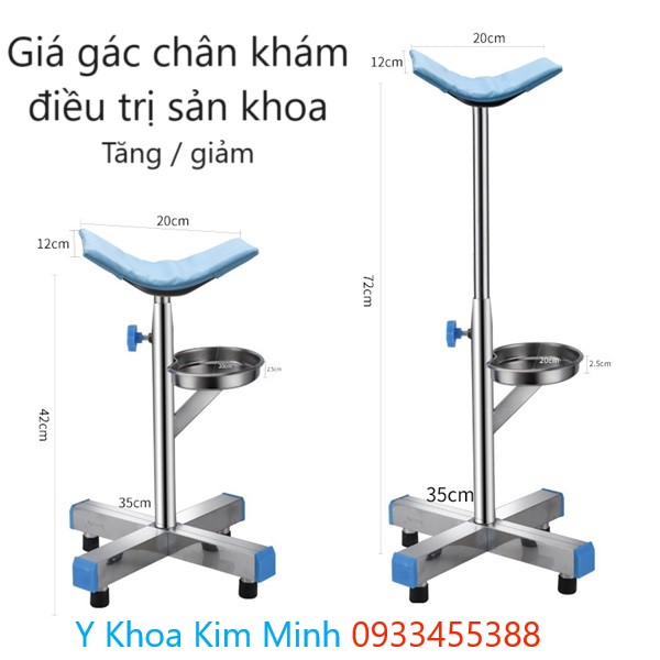 Giá gác chân khám điều trị sản khoa