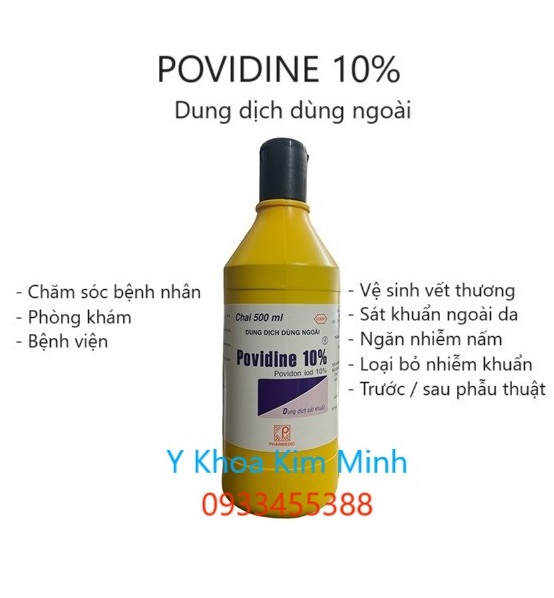 Povidine dung dịch sát khuẩn chai 500ml