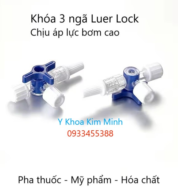 Khóa 3 ngã pha thuốc Luer lock