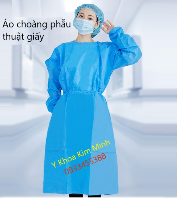 Áo choàng phẫu thuật giấy dùng một lần