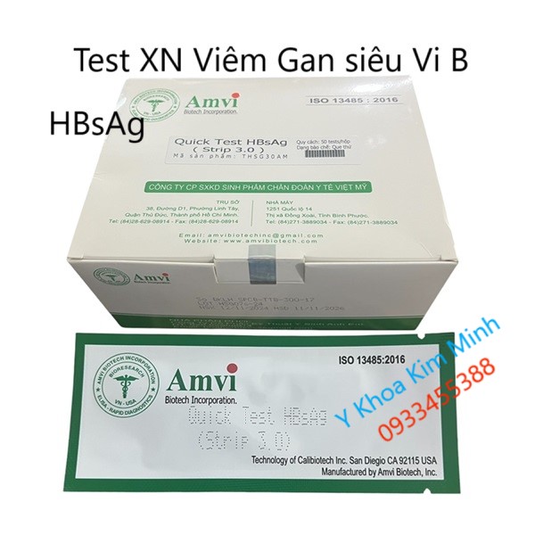 Test xét nghiệm nhanh Viêm Gan Siêu Vi B HBsAg