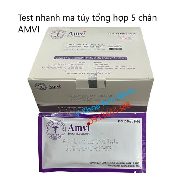 Test nhanh ma túy tổng hợp 5 chân Amvi