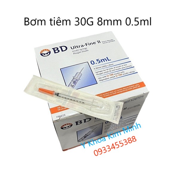 Bơm tiêm 30G 0.5ml 8mm BD Mỹ