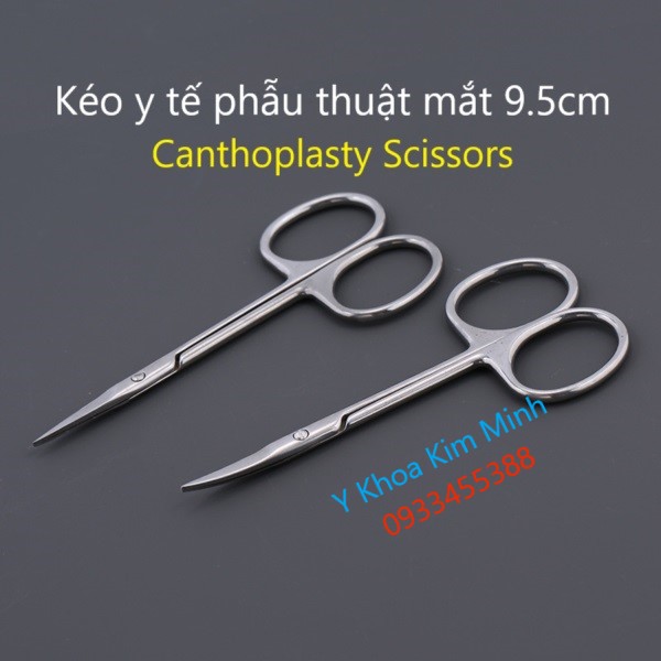 Kéo phẫu thuật mắt 9.5cm Canthoplasty Scissors