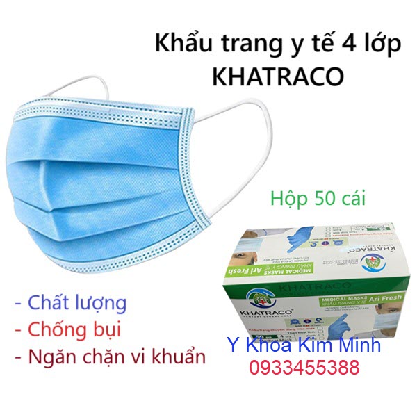 Khẩu trang y tế KHATRACO 4 lớp