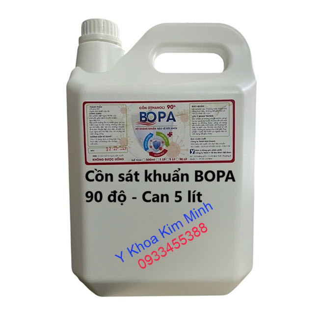 Cồn sát khuẩn 90 độ BOPA can 5 lít