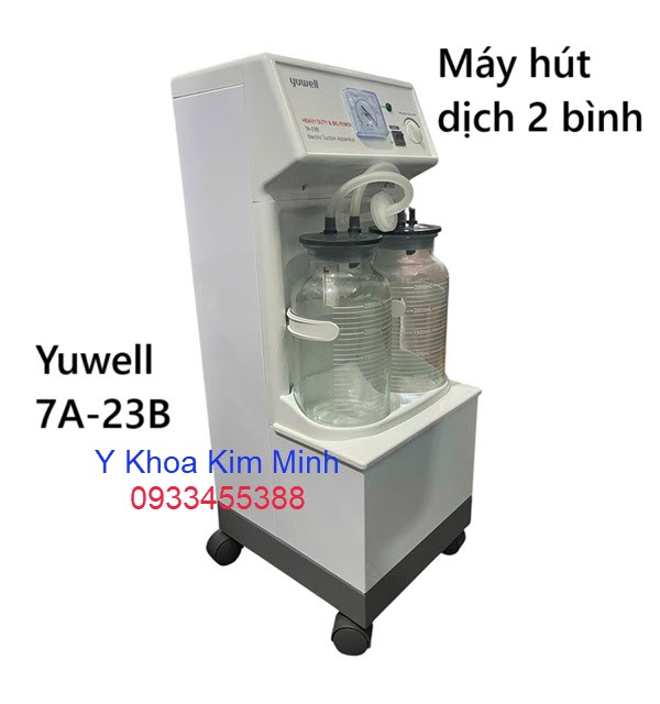 Máy hút dịch 7A-23B Yuwell 2 bình