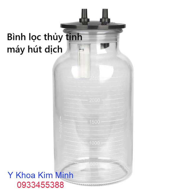 Bình hút dịch bằng thủy tinh 2.5 Lít