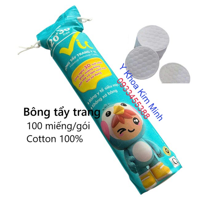 Bông tẩy trang VIC cotton gói 100 miếng