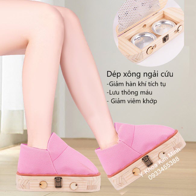 Dép gỗ xông ngải cứu