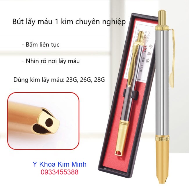 Bút bấm lấy máu huyệt đạo 1 kim