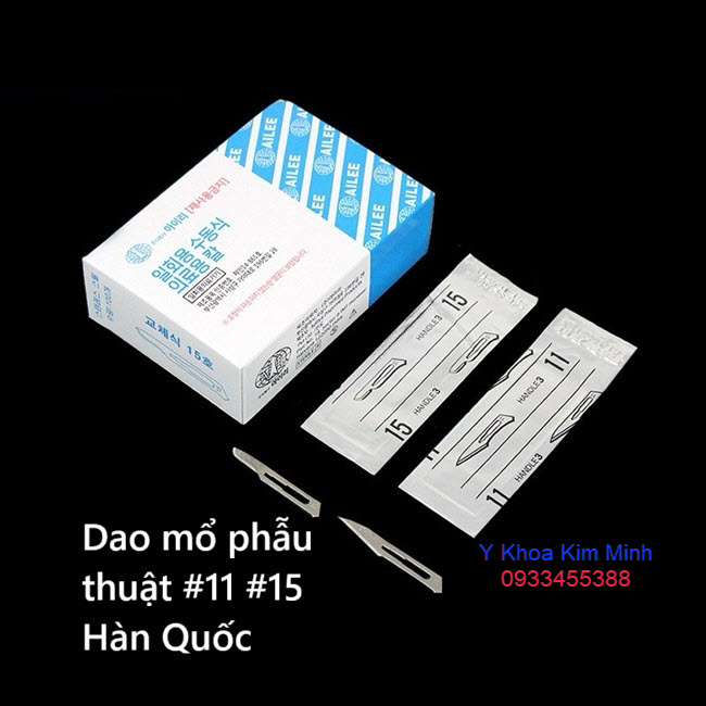 Lưỡi dao mổ phẫu thuật số 11 15 Aili Hàn Quốc