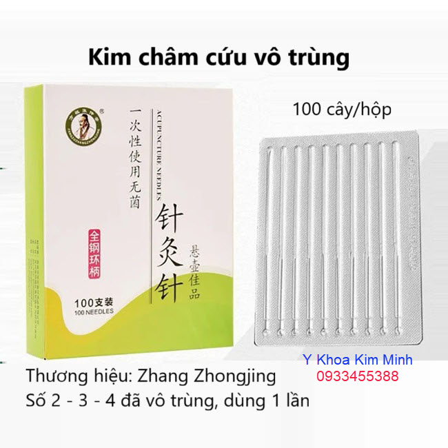 Kim châm cứu vô trùng 100 cây/hộp giá rẻ
