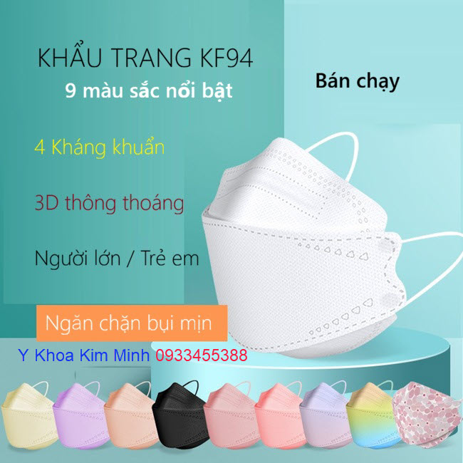 Khẩu trang KF94 3D kháng khuẩn