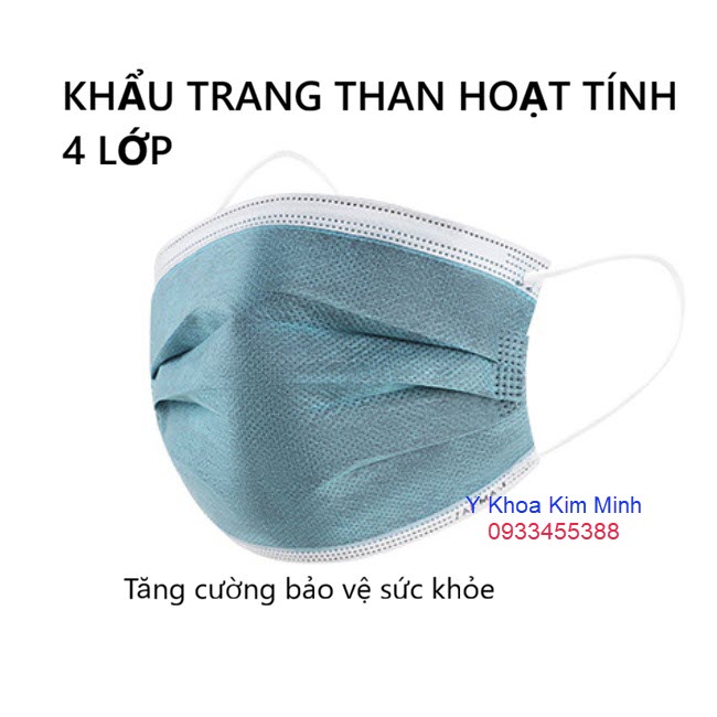 Khẩu trang than hoạt tính kháng khuẩn 4 lớp