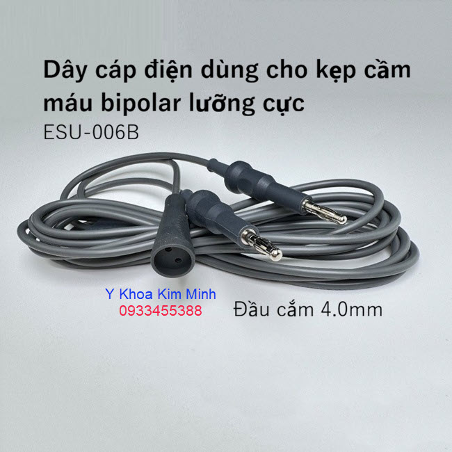 Dây cáp kẹp cầm máu bipolar lưỡng cực ESU-006B