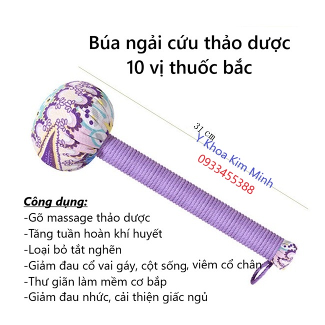 Búa massage ngải cứu trị liệu giảm đau xương khớp