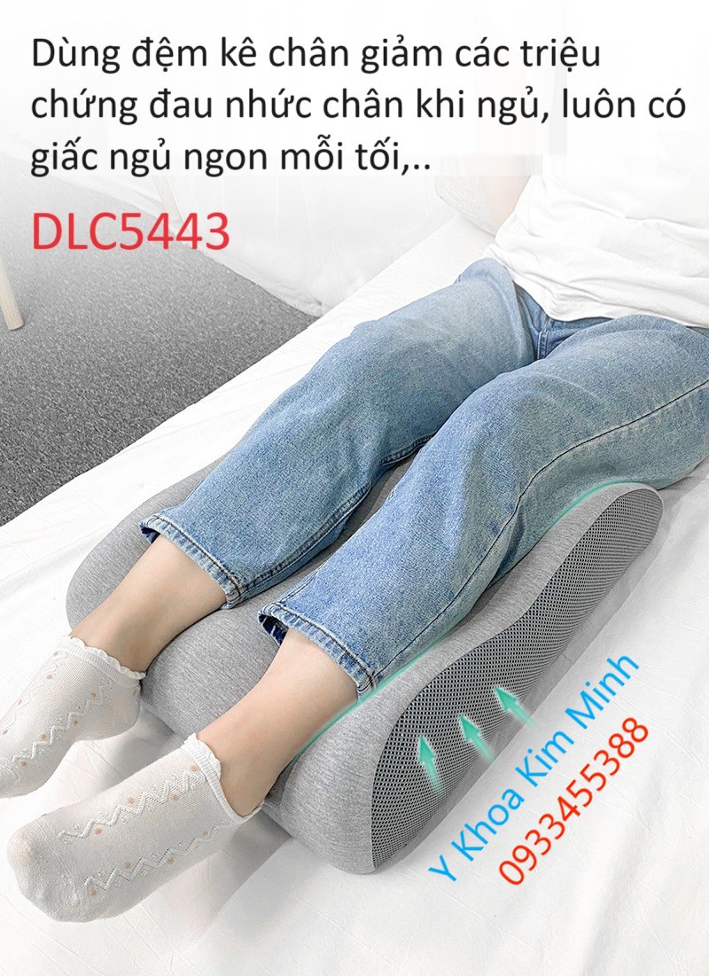 Dùng đệm kê chân DLC giúp giảm tê chân, đau nhức chân, giảm đau khớp gối khi ngủ đêm