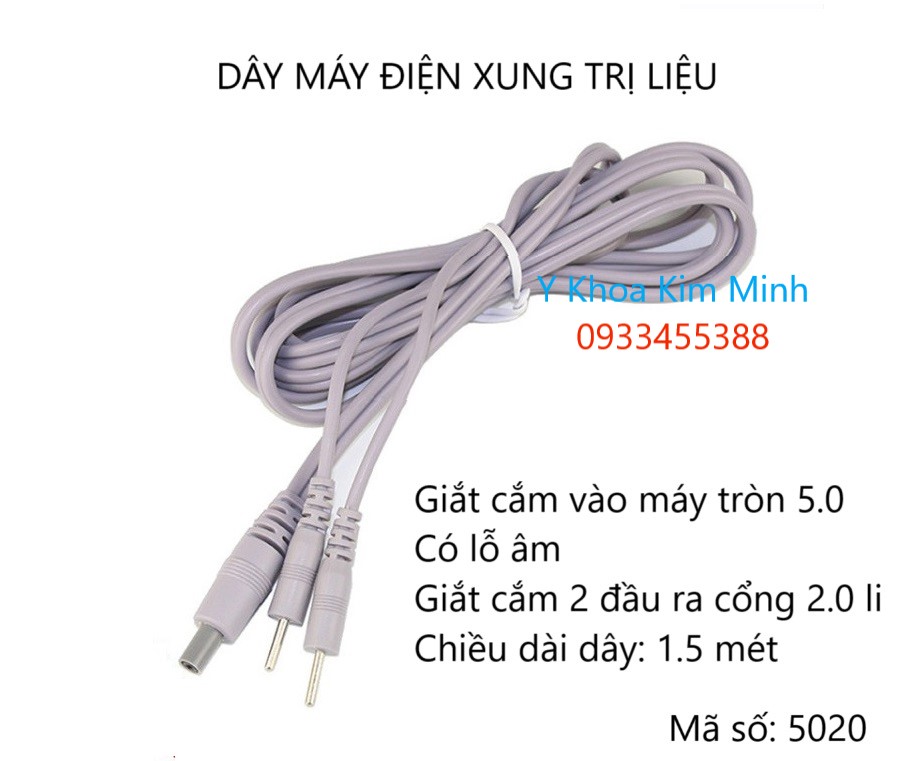 5020 dây máy điện xung nối tấm dán xung điện 3 lỗ 7.5 x 11cm