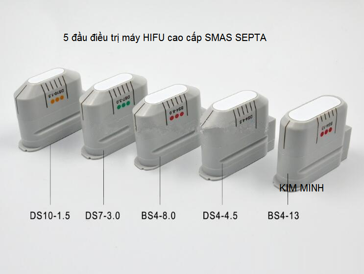 5 đầu điều trị đi kèm theo máy HIFU SMAS SEPTA bán tại Tp Hồ Chí Minh
