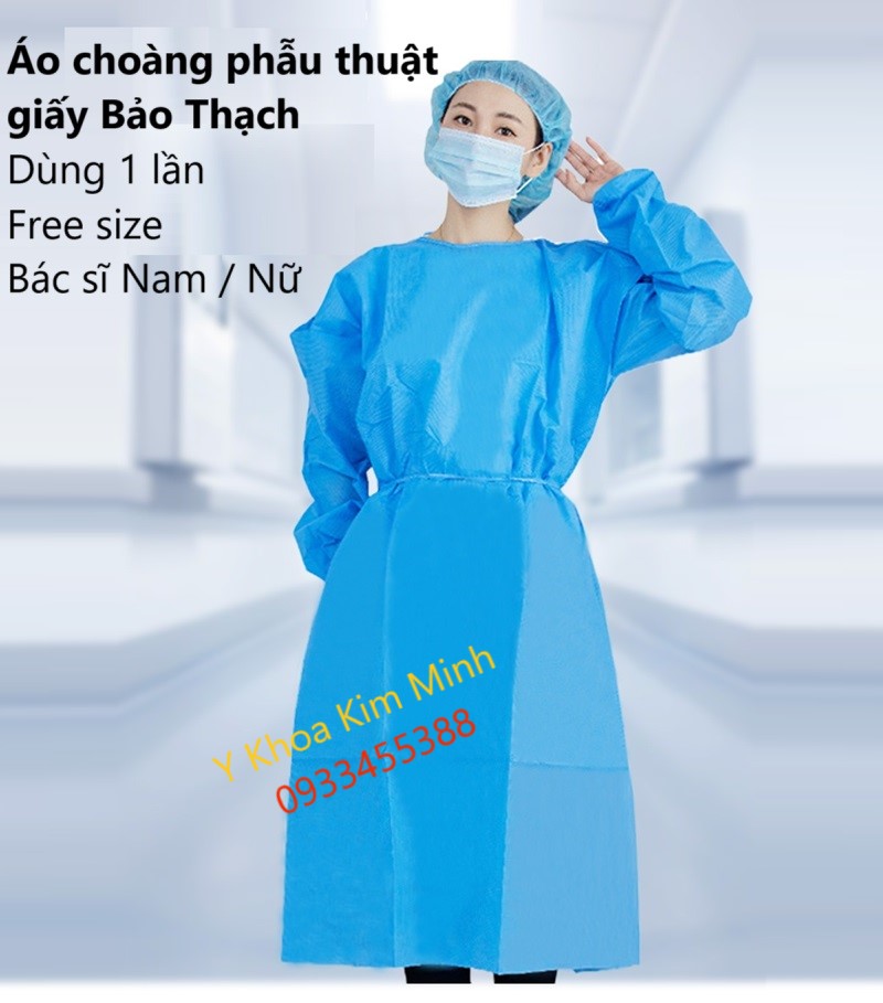 Áo choàng y tế Bảo Thạch dùng 1 lần