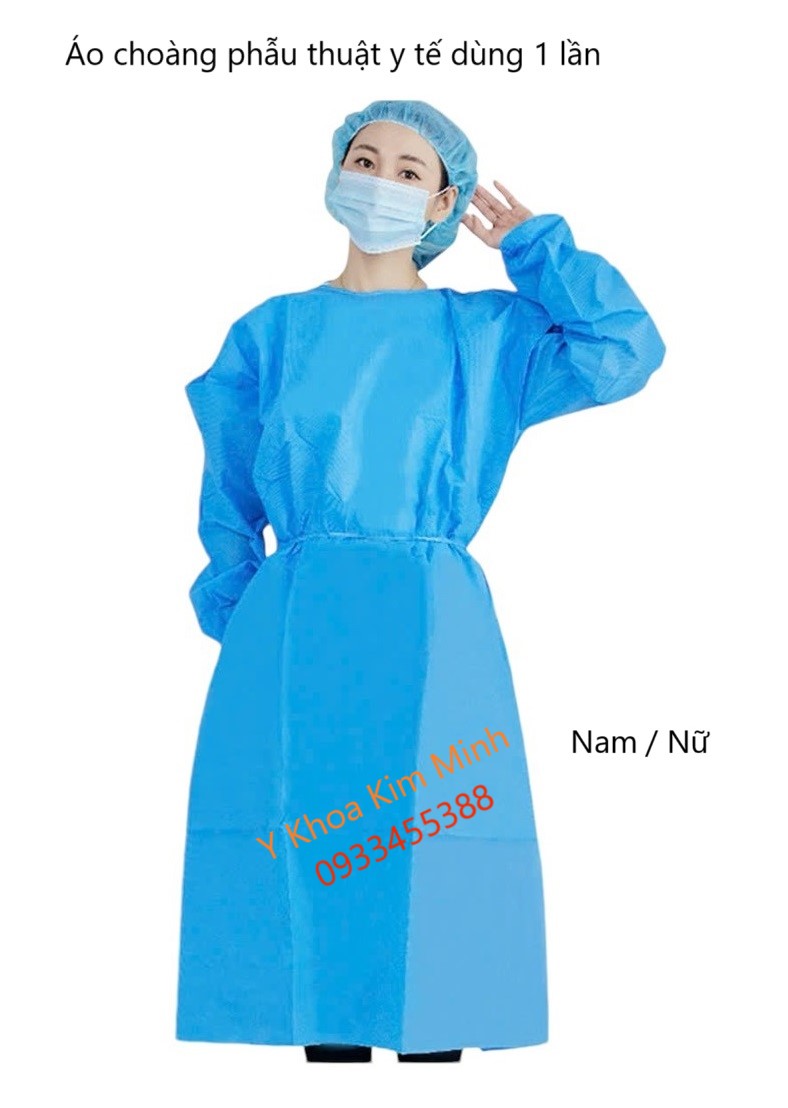 Áo choàng phẫu thuật dùng cho bác sĩ bệnh viện, phòng khám, bác sĩ phẫu thuật thẩm mỹ