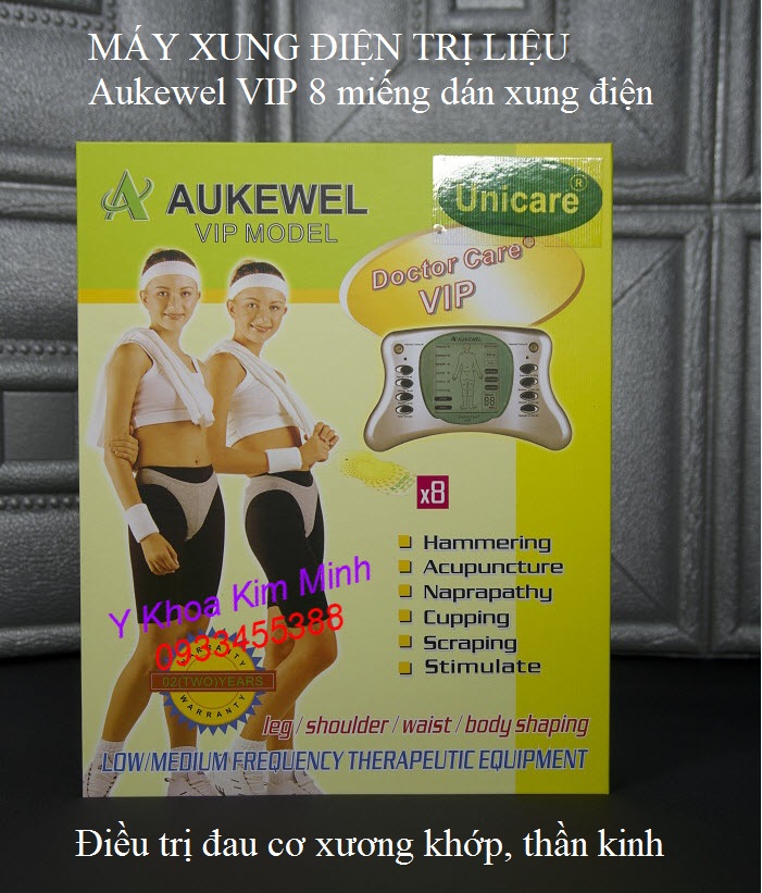 Aukewel VIP máy xung điện trị liệu giảm đau 8 miếng dán - Y Khoa Kim Minh