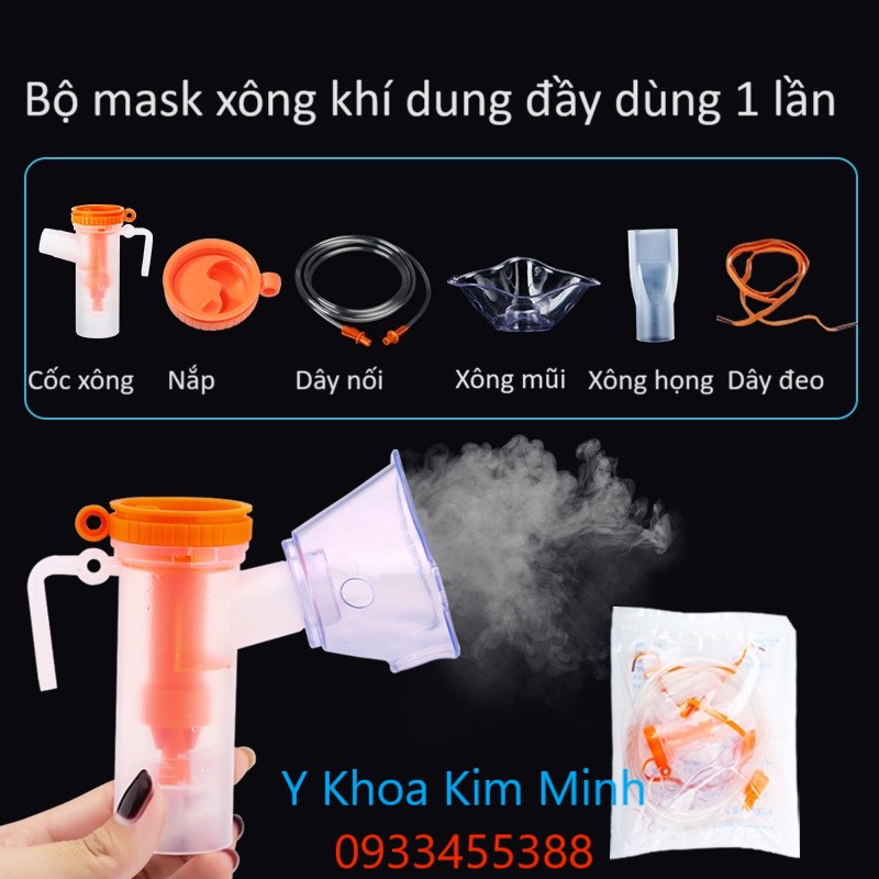 Bộ mask xông khí dung đầy đủ dùng 1 lần