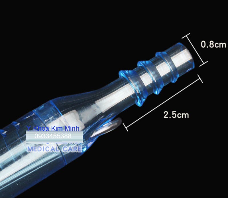 Chuôi bàn chải đánh răng, lỗ có 3 khất, dùng để kết nối máy hút dịch, máy tăm nước, chịu áp suất âm ở mức 30 - 53.3kPA