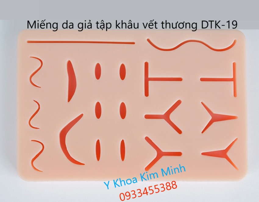 Miếng da tập khâu vết thương dùng cho sinh viên y khoa sử dụng