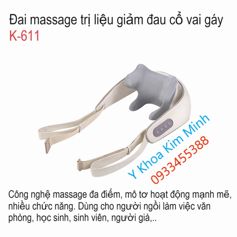 Bán đai massage trị liệu đau cổ vai gáy K-611 tại Tp.HCM