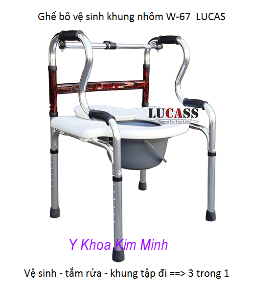 Noi ban ghe bo ve sinh khung nhom W-67 Lucas tai Tp Ho Chi Minh - Y khoa Kim Minh