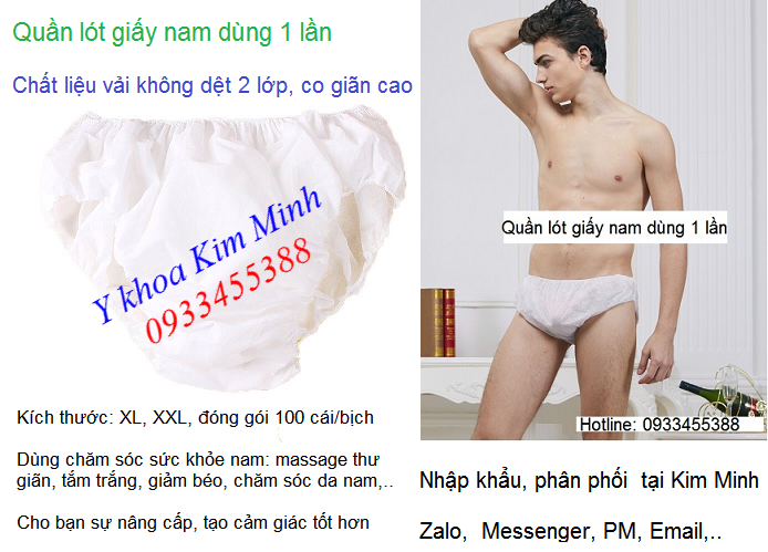 Bán quần lót giấy nam tại Tp Hồ Chí Minh - Y Khoa Kim Minh 0933455388