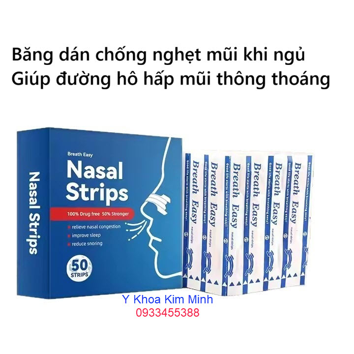 Băng dán nasal strips chống nghẹt mũi khi ngủ dùng cho em bé và người lớn