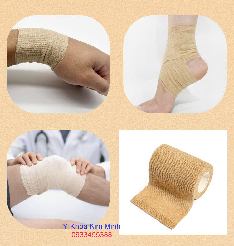 Băng y tế tự dính dùng băng bó khớp gối, khớp cổ chân, khớp cổ tay, khớp ngón ở TphCM
