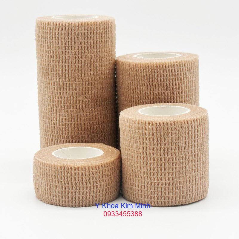 Cuộn băng thun bó vết thương tự dính dùng cho y tế