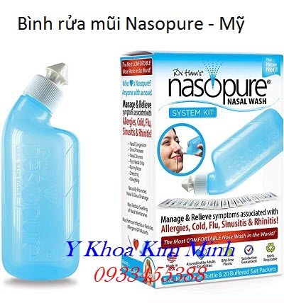Bình rửa mũi họng Nasopure dung tích 240ml nhập Mỹ - Y Khoa Kim Minh