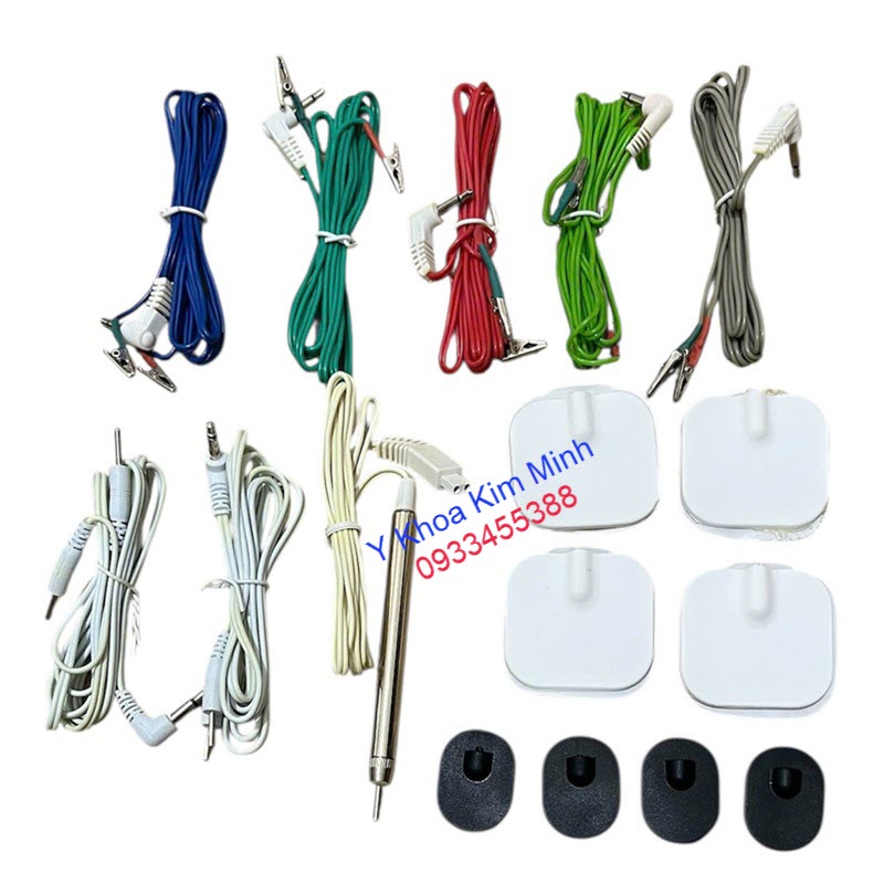 Bộ dụng cụ kèm theo của máy châm cứu 5 cọc 10 kim Trung Quốc