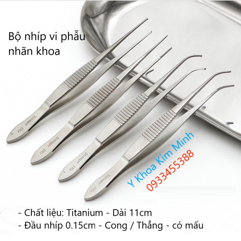 Titanium Alloy Ophthalmic Microscope Tweezers used for, bộ nhíp vi phẫu nhãn khoa, phẫu thuật mắt