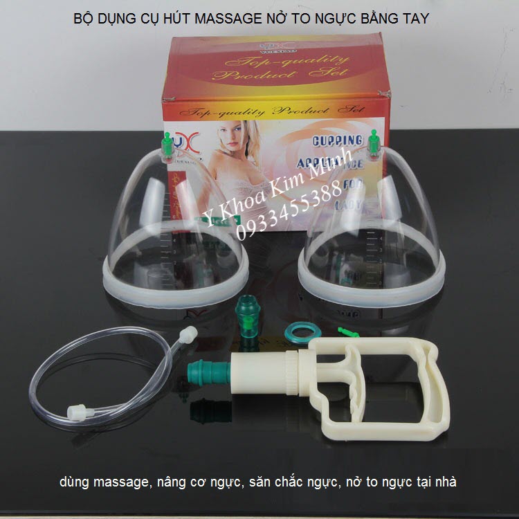 Bộ dụng cụ hút massage nở to ngực bằng tay YX - Y Khoa Kim Minh 0933455388