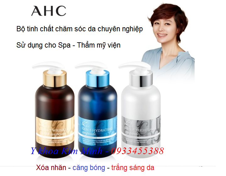 Bộ huyết thanh điều trị sáng trắng trẻ hóa da nhập Hàn Quốc - Y khoa Kim Minh Bộ mỹ phẩm dưỡng trắng sáng da AHC Gen 5 Hàn Quốc - Y khoa Kim Minh 0933455388