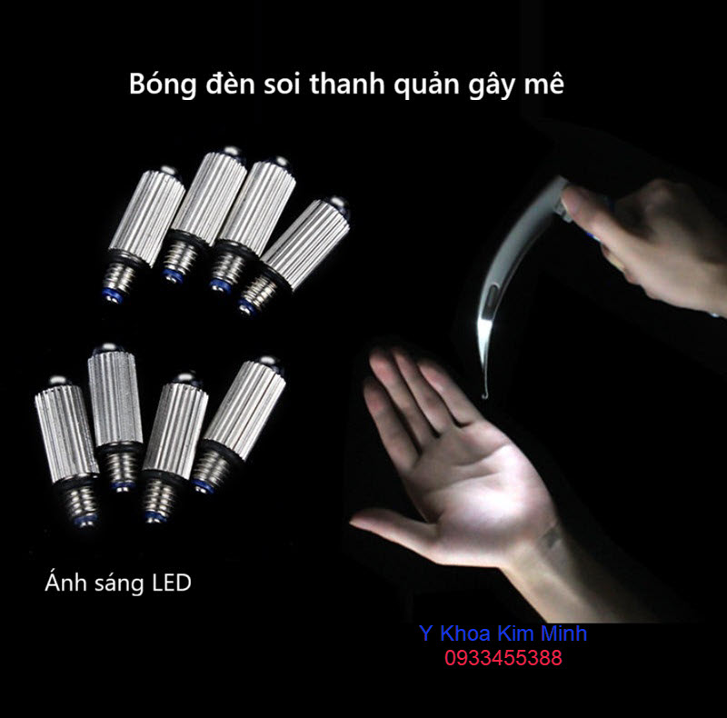 Bóng đèn soi thanh quản gây mê dùng trong y tế