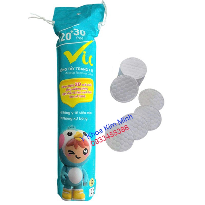 Bông tẩy trang VIC miếng tròn