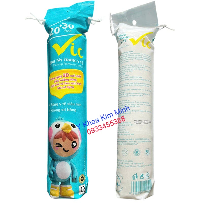 Bông tẩy trang Vic bán giá sỉ ở Y Khoa Kim Minh