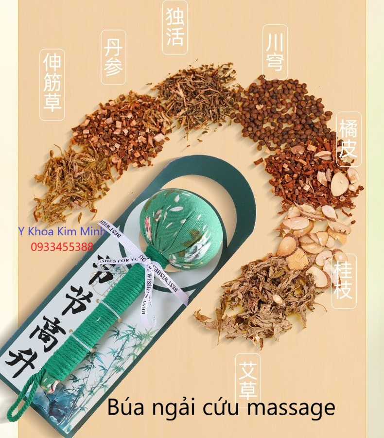 Búa ngải cứu massage các huyệt đạo toàn thân và giảm đau nhức cơ khớp thích hợp cho người già yếu, người bệnh, người hay đau nhức cơ khớp và vận động viên chơi thể thao