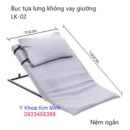 Bục tựa lưng bệnh nhân không vay giường nệm ngắn chỉnh điện LK-02