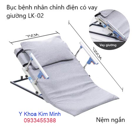 Bục nâng hạ bệnh nhân chỉnh điện có vay giường nệm nhắn