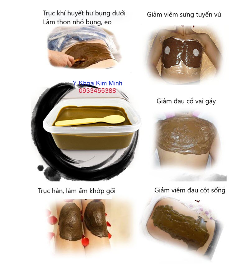 Bùn cứu dưỡng sinh có công dụng trục khí huyết hư ở bụng dưới phụ nữ sau sinh, giúp làm nhỏ bụng, giảm đau cổ vai gáy, giảm viêm đau cột sống lưng khớp gối